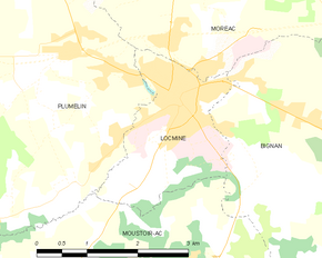 Poziția localității Locminé