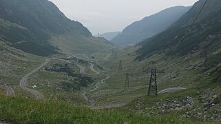 Transfăgărăşan strada sopra Arefu