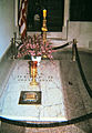 Former grave of Peter II at the Saint Sava Monastery Church at Libertyville, Illinois, 1987