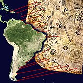 Piri Reis map vs South American coastline