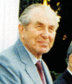 Chaim Herzog in 1989 overleden op 17 april 1997