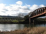 Monmouth Viaduct och Duke of Beaufort Bridge på Monmouth.