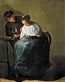 Man die een vrouw geld aanbiedt (1631) Judith Leyster