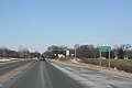 Looking west at the DOT Rosendale welcome sign