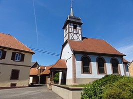 De Sint-Johannes de doperkerk in Uttenhoffen / Uttenhofen im Elsass