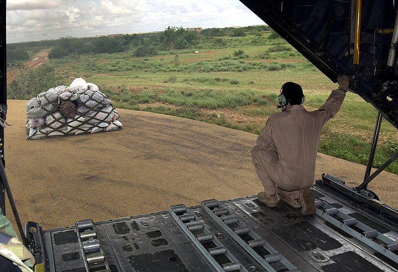 File:US Navy 061110-N-3884F-035 An Air Force C-130H Hercules aircraft assigned to Combined Joint Task Force Horn of Africa (CJTF-HOA) delivers humanitarian aid to flood victims in the Ogaden region of Ethiopia.jpg