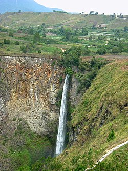 Sipiso-Piso Waterfall in Tongging, Karo Regency