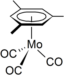 Estructura del (mesitilè)molibdè tricarbonil