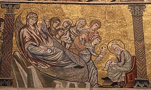 Cimabue (attr.), The Birth and Naming of the Baptist, c. 1275