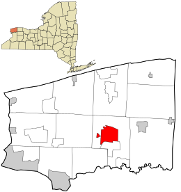 Location in Niagara County and the state of New York