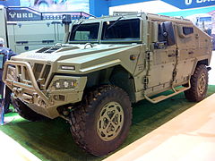 Un URO VAMTAC ST5 BN3 in mostra all'Homsec nel 2015