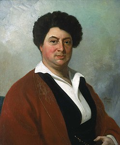 Portrait d'Alexandre Dumas peint par William Henry Powell, 1855.