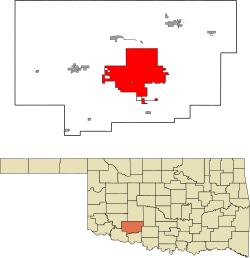 Location in the state of Oklahoma