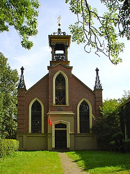 De kerk van Wittewierum gebouwd op de fundamenten van het klooster Bloemhof