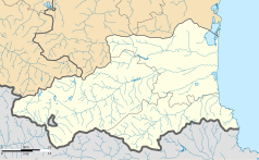 Mapa konturowa Pirenejów Wschodnich, po lewej nieco na dole znajduje się punkt z opisem „Porta”