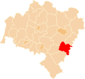 Lage des Landkreises Strzelin in der Woiwodschaft Niederschlesien