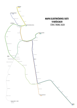 Schéma tramvajových tratí v Košicích