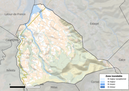 Carte des zones inondables.