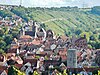 Obere Burg (Mitte Links) und Waldhornturm der Unteren Burg (Vorne rechts)