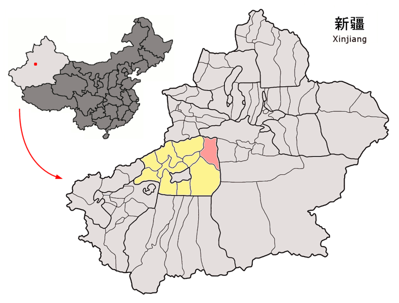 File:Location of Kuchar within Xinjiang (China).png