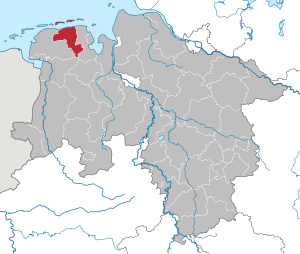 Li position de Subdistrict Wittmund in Infra Saxonia