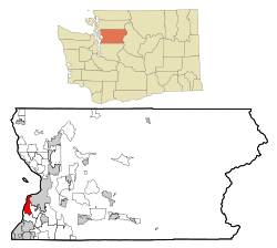 Location of Mukilteo, Washington