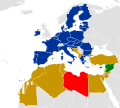 Pays membres de l'Union pour la Méditerranée.