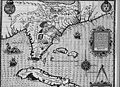 Image 5A 1591 map of Florida by Jacques le Moyne de Morgues. (from History of Florida)