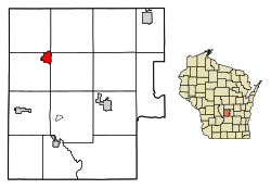 Location of Westfield in Marquette County, Wisconsin.