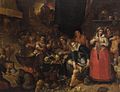 La cuisine des sorcières par Frans Francken II vers 1610. La main de gloire est sur l'étagère.