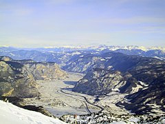 La Valle dell'Adige sopra Trento ripresa dalla Paganella