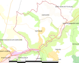 Mapa obce Tartaras