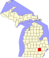 State map highlighting Livingston County