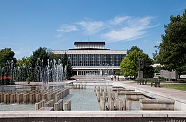 Het centrale plein in Nova Zagora