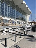 Collapsed Novi Sad railway station canopy