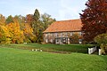 Herrenhaus mit unterem Park, Blick von der Leine