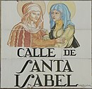 Placa de azulejos en la calle de Santa Isabel (Madrid).