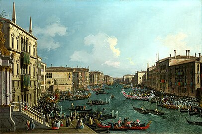 vers 1735 Une régate sur le grand canal National Gallery