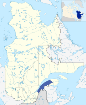 Lage der Region Bas-Saint-Laurent in Québec