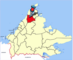 Location of Kota Marudu District