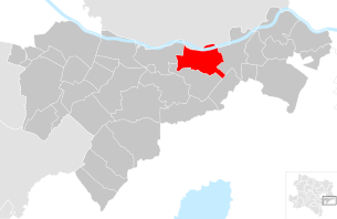 Lage der Gemeinde Scharndorf im Bezirk Bruck an der Leitha (anklickbare Karte)