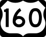 U.S. Highway 160 marker