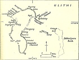 Ancienne carte d'Ulithi.