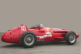 Maserati 250F, view from behind to the right side