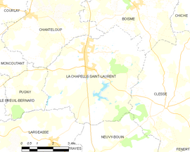 Mapa obce La Chapelle-Saint-Laurent