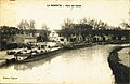 Le port de La Redorte vers 1900. (carte postale ancienne).