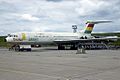 Photographie d'un VC10 marqué "Ghana Airways", avec le drapeau de ce pays sur la dérive, sur un tarmac