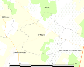 Poziția localității Givrezac