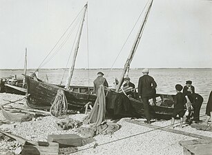 Fiskere til kai på Lilla Rågø. Foto: Sven Andersson