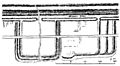 Skizze der Wehrgräben von Rough Castle, Zeichnung von William Roy um 1755